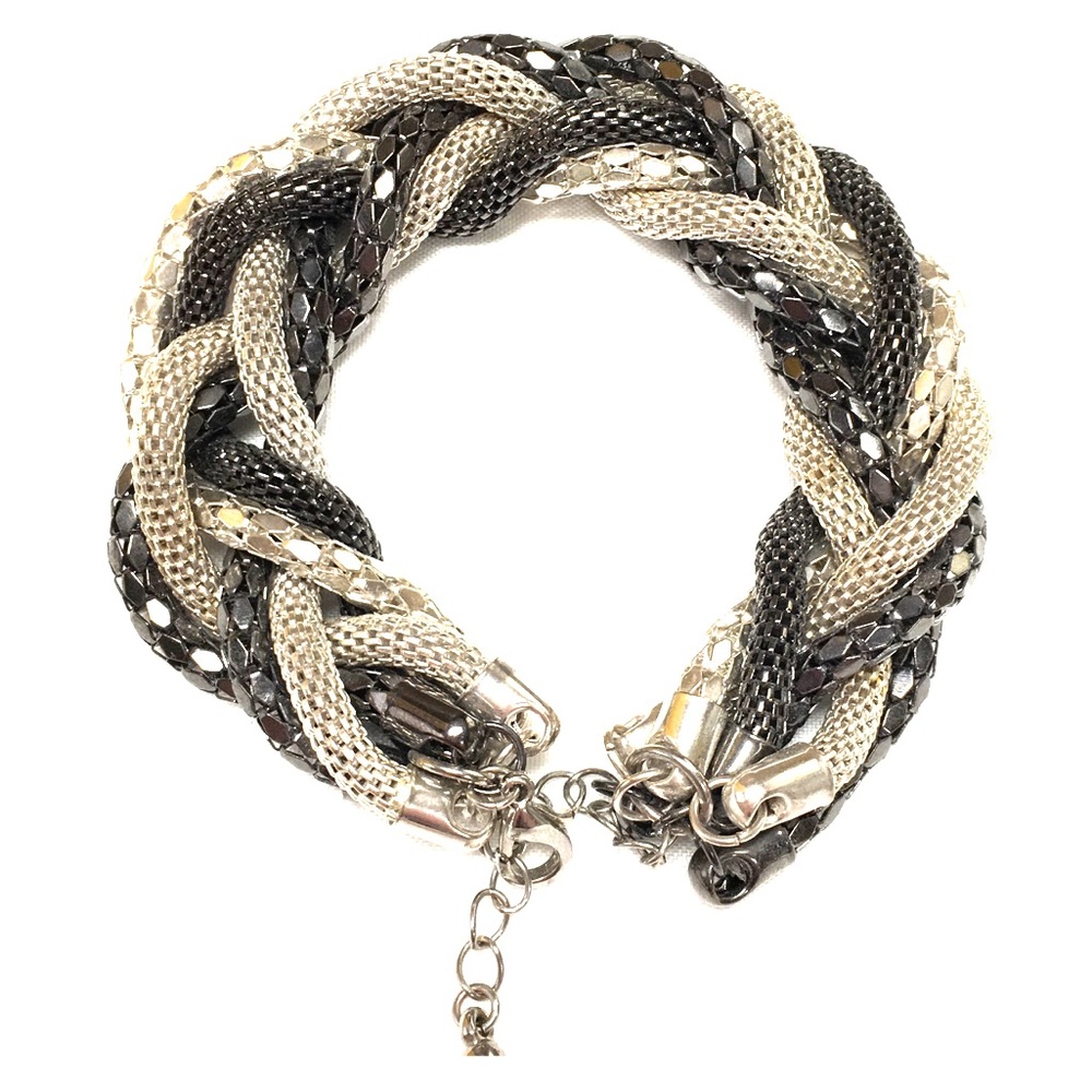 Braided Multi- Colored Metal Bracelet.